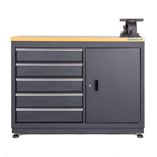 Werkbank met laden en kast 120 cm