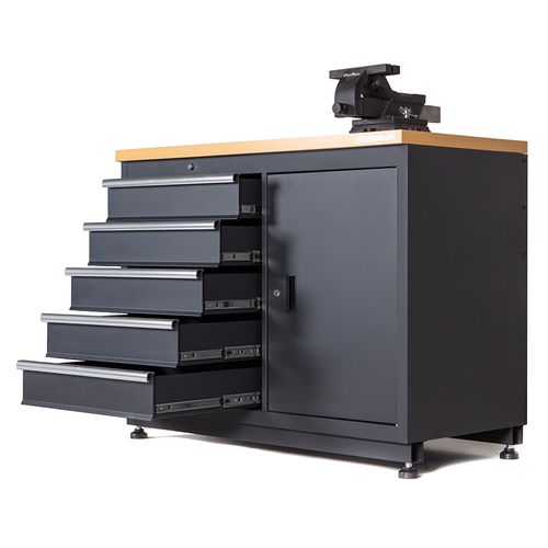 Werktafel met vijf lades 120 cm