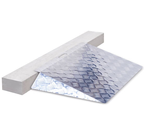 Drempelhulp aluminium kort 12 15 cm