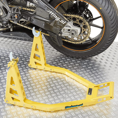 MotoGP Motorsteun achterwiel Suzuki geel