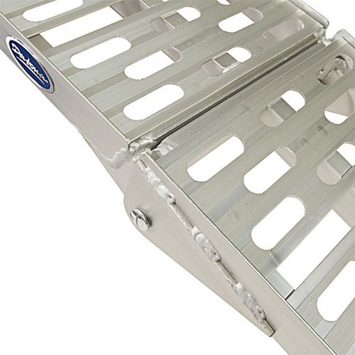 Extra verstevigde aluminium oprijplaat opklapbaar - 225 cm - 2 stuks 4