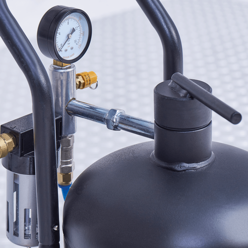 Mobiele zandstraalketel met afzuiging 20 liter
