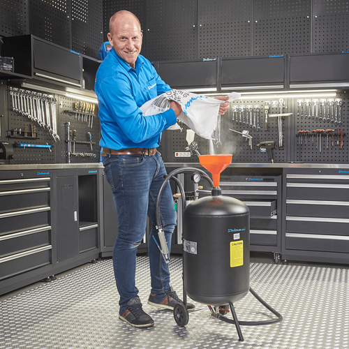Mobiel ontroesten straalketels met stofafzuiging 20 liter