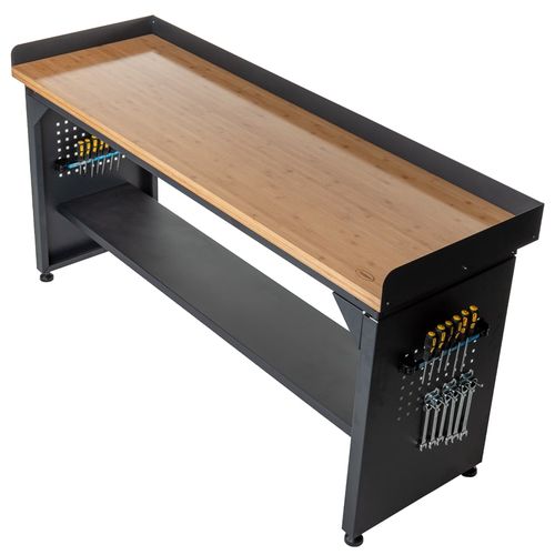 Werkbank PRO met bamboe werkblad en legbord - 200 cm 10