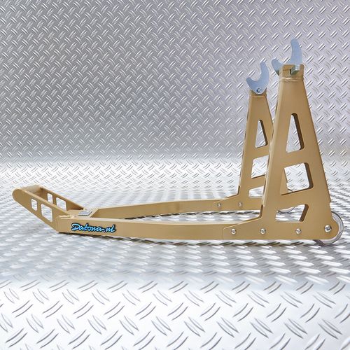 Gouden paddockstand achter