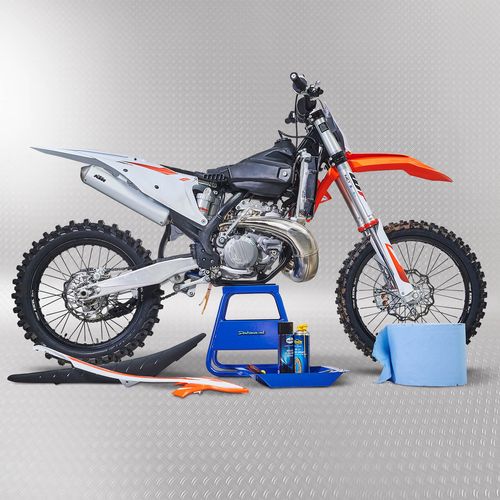 KTM motor op de MX-stand Yamaha