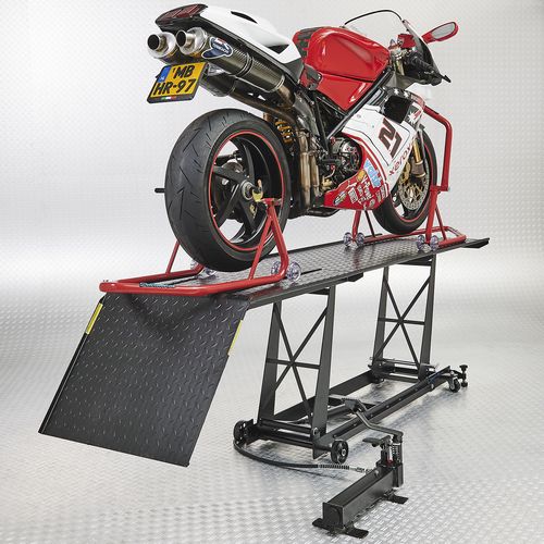 Motorheftafel met paddockstand