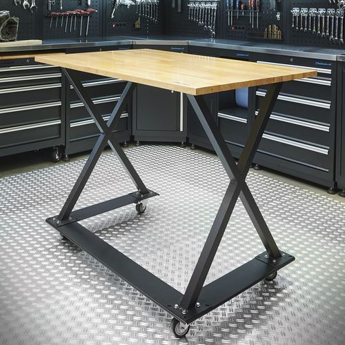 Werkplaatstafel met x poten