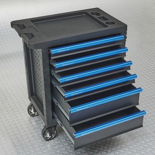 garage inrichten met gereedschapswagen