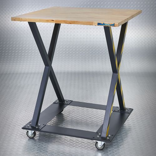 inpaktafel met eiken werkblad