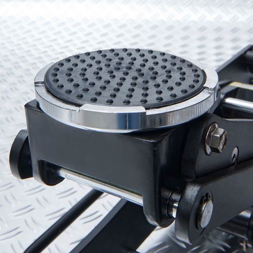 Veel grip met de rubberen laag op de aluminium krik