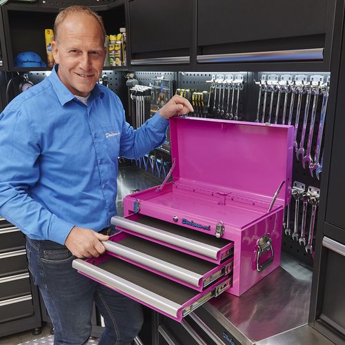 roze toolbox in werkplaats 51101 pink