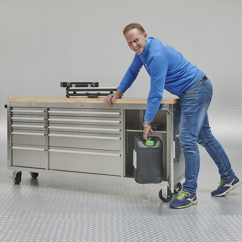 rvs gereedschapswagen met veel opbergruimte