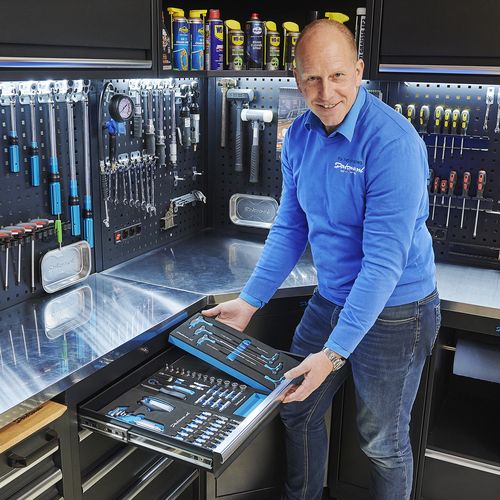 torxsleutels in werkbank