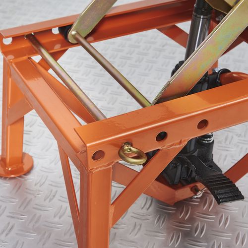 Vergrendelingspen bij KTM crosslift