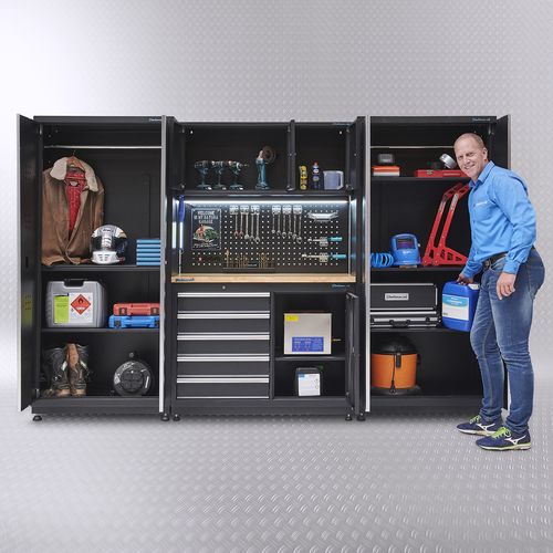 werkplaatsinrichting met veel opbergruimte