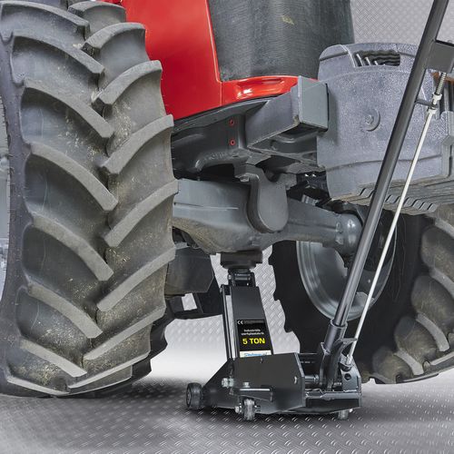 Grote sterke krik onder rode trekker