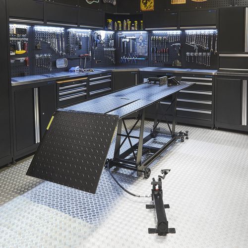 Zwarte motorheftafel 450 kg