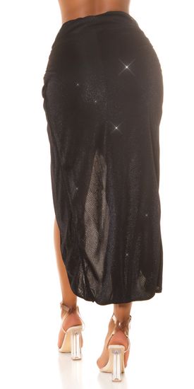 Koucla - Rok - Split - Lurex - Zwart