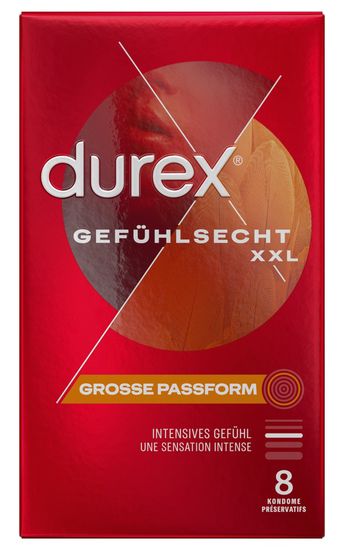 Durex - XXL Condooms - Extra Groot - Gevoelsecht-  8 stuks