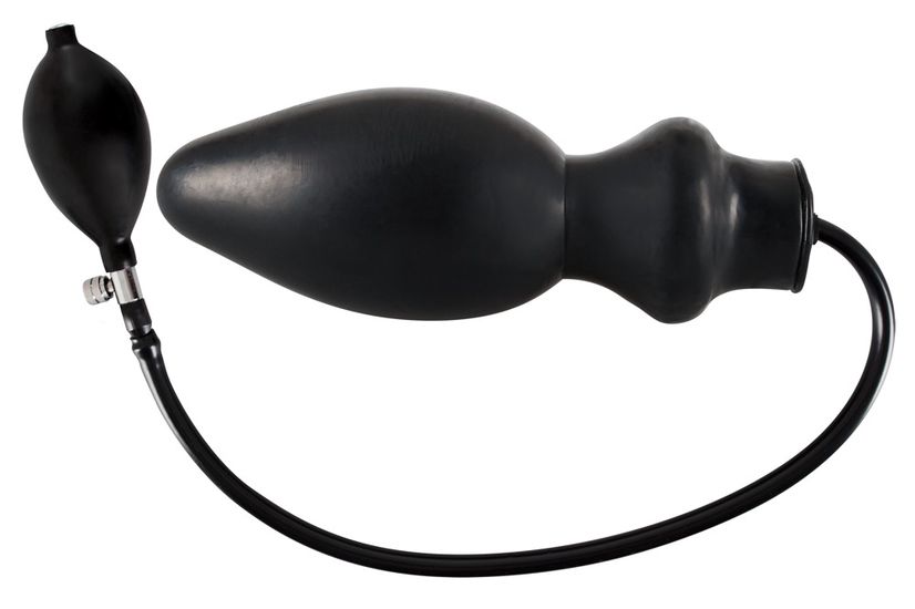 The Late X Collection - Latex Opblaasbare Butt Plug - Handpomp 