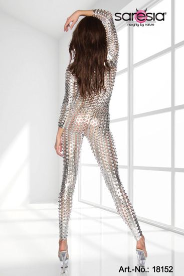 Catsuit Snake Zilver