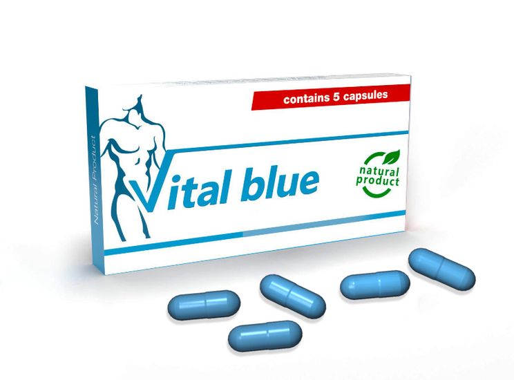 Vital Blue - All Natural - 5 Capsules - Erectie Capsules