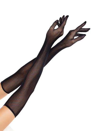 Lange Visnet Handschoenen – Sexy Opera Gloves met Glamour Twist