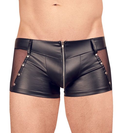 Svenjoyment Underwear - Short - Wetlook - Gaas - Studs - Zwart
