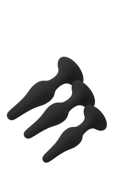 DreamToys - Fant*ASS*tic - Anal Training Kit - 3 Butt Plugs - Zuignap - Siliconen - Zwart