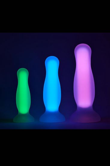 Dream Toys - Radiant - Butt Plug - Medium - Glow in the Dark - Soft Siliconen - Blauw
