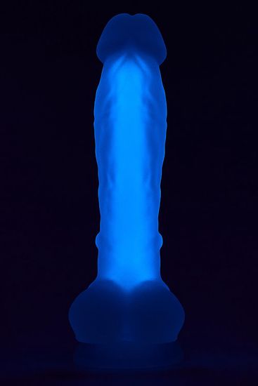 Dream Toys - Radiant - Dildo - Medium - Glow in the Dark - Soft Siliconen - Blauw