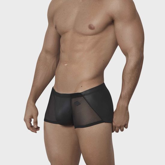 Clever Moda - Hurricane Latin Boxer - Gaas Inzet - Wetlook - Zwart