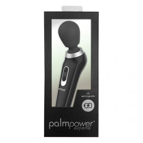 Palm Power - Extreme Vibrator Black - Massage Wand - Zwart