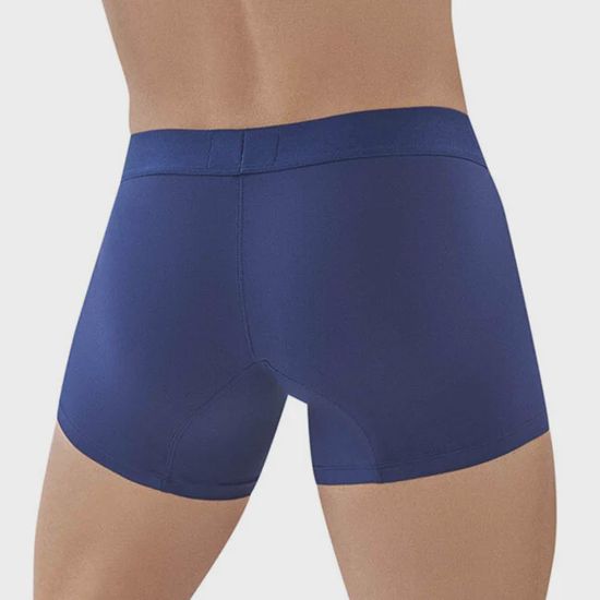 Clever Moda - Classic Match Boxer - Zacht Microvezel - Brede Band - Blauw