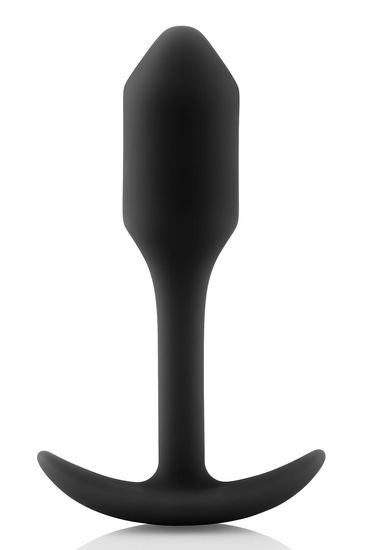 b-Vibe - Snug Plug 1 - Verzwaarde Butt Plug - Siliconen - Zwart