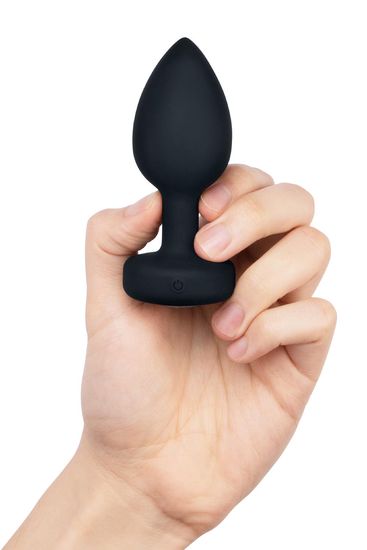 b-Vibe - Vibrating Butt Plug - Jewel - Siliconen - Zwart - M/L