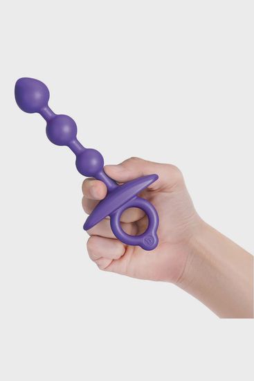 b-Vibe - Anal Beads - Zip - Siliconen - Paars