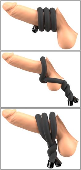 Bad Kitty - Bendable Cockring - Ball Ring - Siliconen Rubber