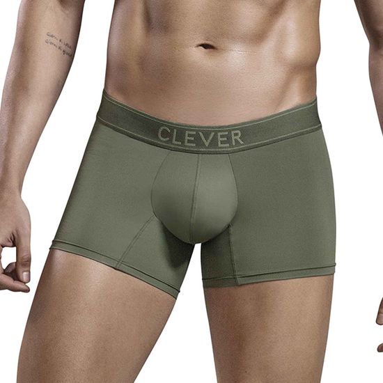 Clever Moda - Britanica Trunks - Boxershort - Zacht Microvezel - Brede Band - Groen