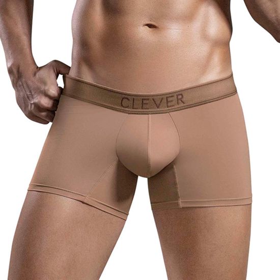 Clever Moda - Britanica Trunks - Boxershort - Zacht Microvezel - Brede Band - Bruin