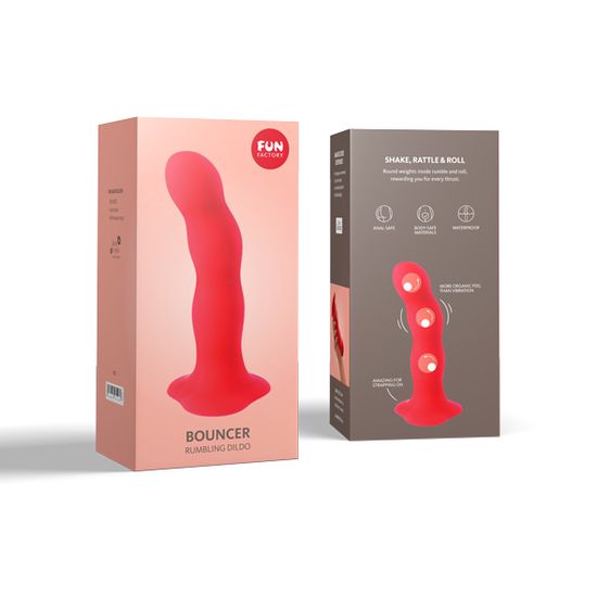 Fun Factory - Bouncer - Zuignap - Anaal - Vaginaal - Siliconen - Rood