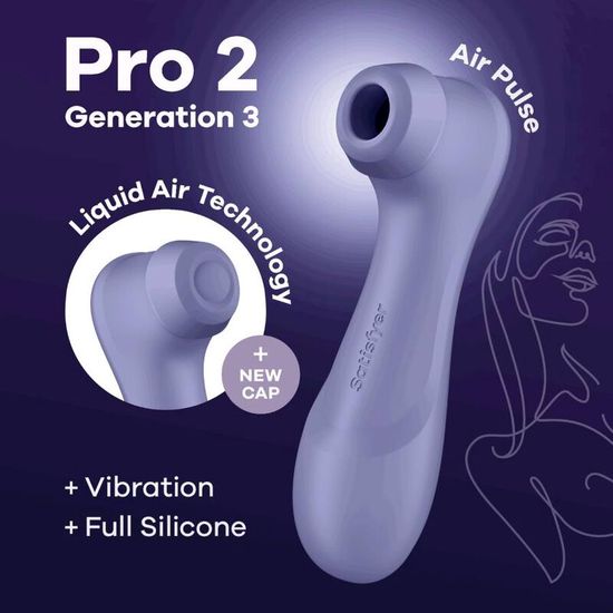 Satisfyer - Pro 2 Generation 3 - Liquid Air Technology - Vibraties - Lila