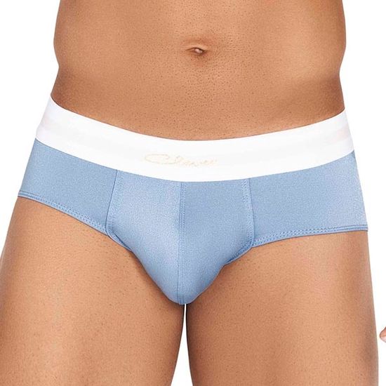 Clever Moda - Yourself Classic Brief - Korte Pijpen - Brede Band - Glimmend - Blauw 