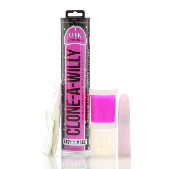 Clone-a-Willy - Replica Kit - Vibrator - Glow in Dark - Siliconen - Paars