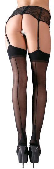 Cottelli Collection - Suspender Stockings - Kousen - met Naad - 15 Den - Zwart
