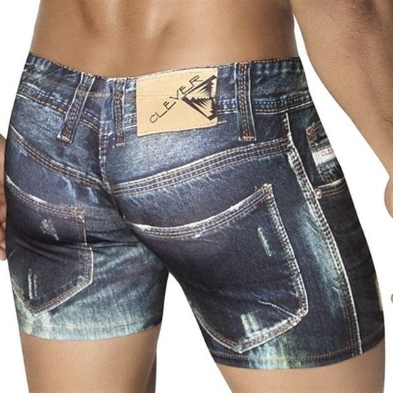 Denim Jeans Boxer - Clever Moda