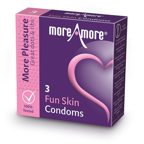 MoreAmore - Fun Skin - Condooms - Met Textuur