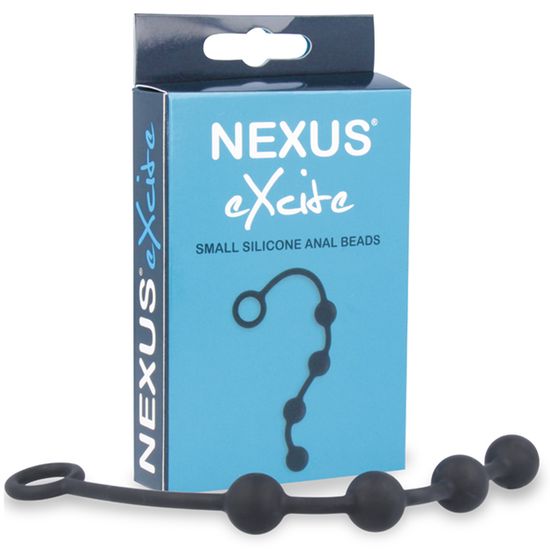 Nexus - Excite Anal Beads - Small - Siliconen - Zwart