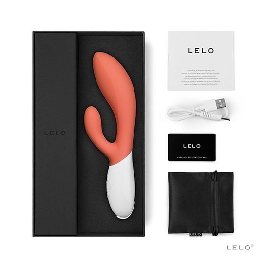 Lelo - Ina 3 - Rabbit Vibrator - Coral